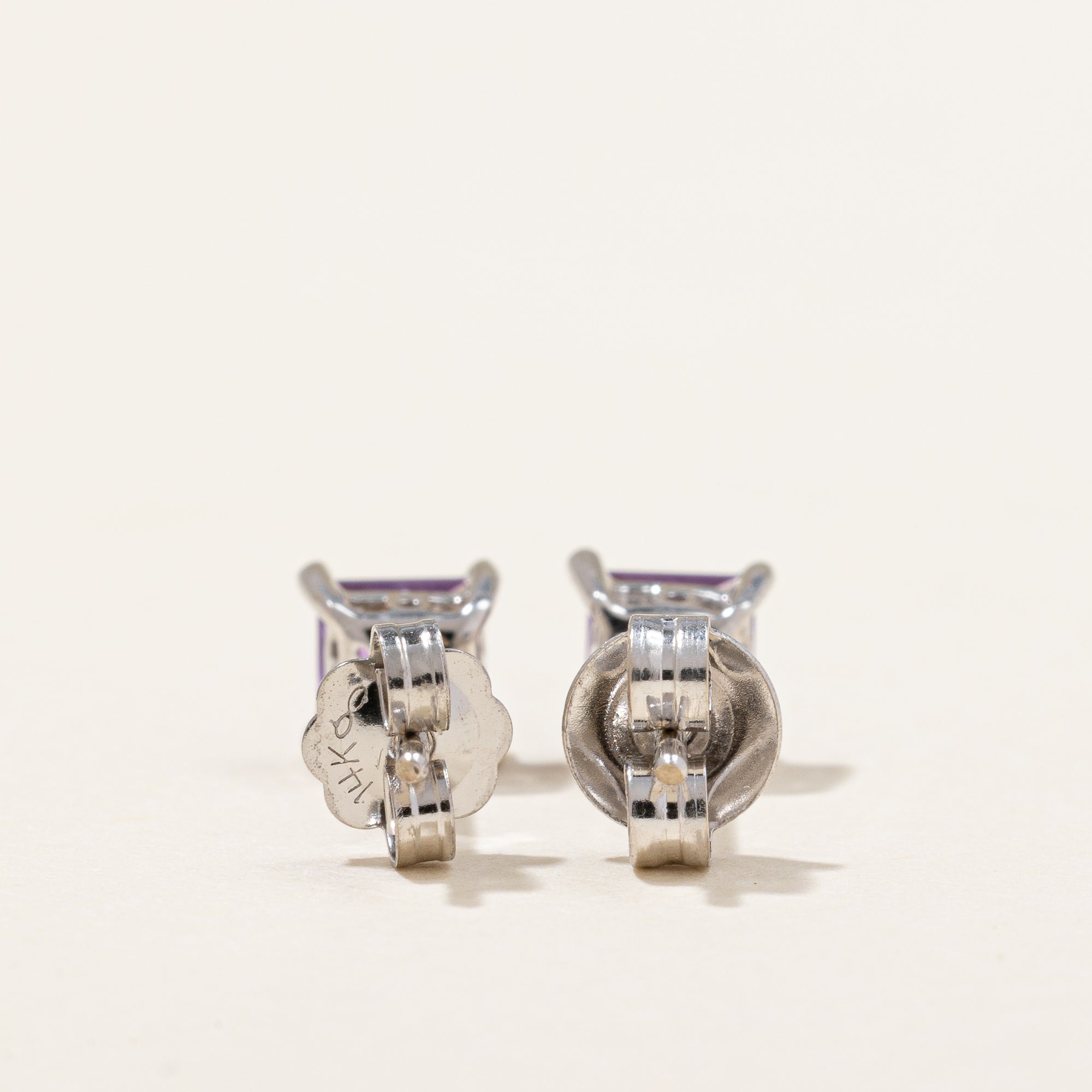 Square Cut Amethyst Earrings | 0.50ctw |