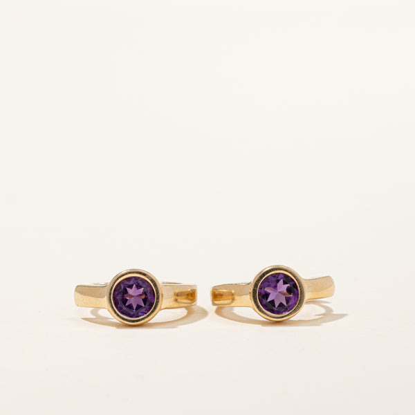 Amethyst Hoop Earrings | 1.10ctw |