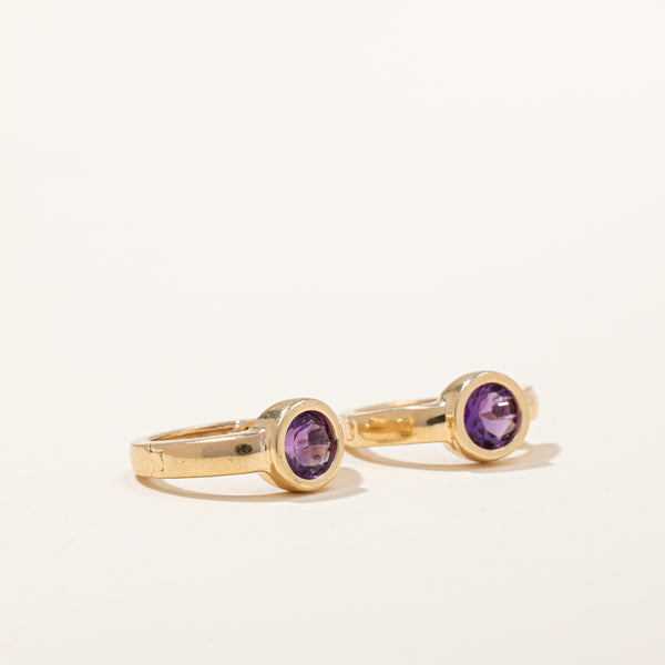 Amethyst Hoop Earrings | 1.10ctw |