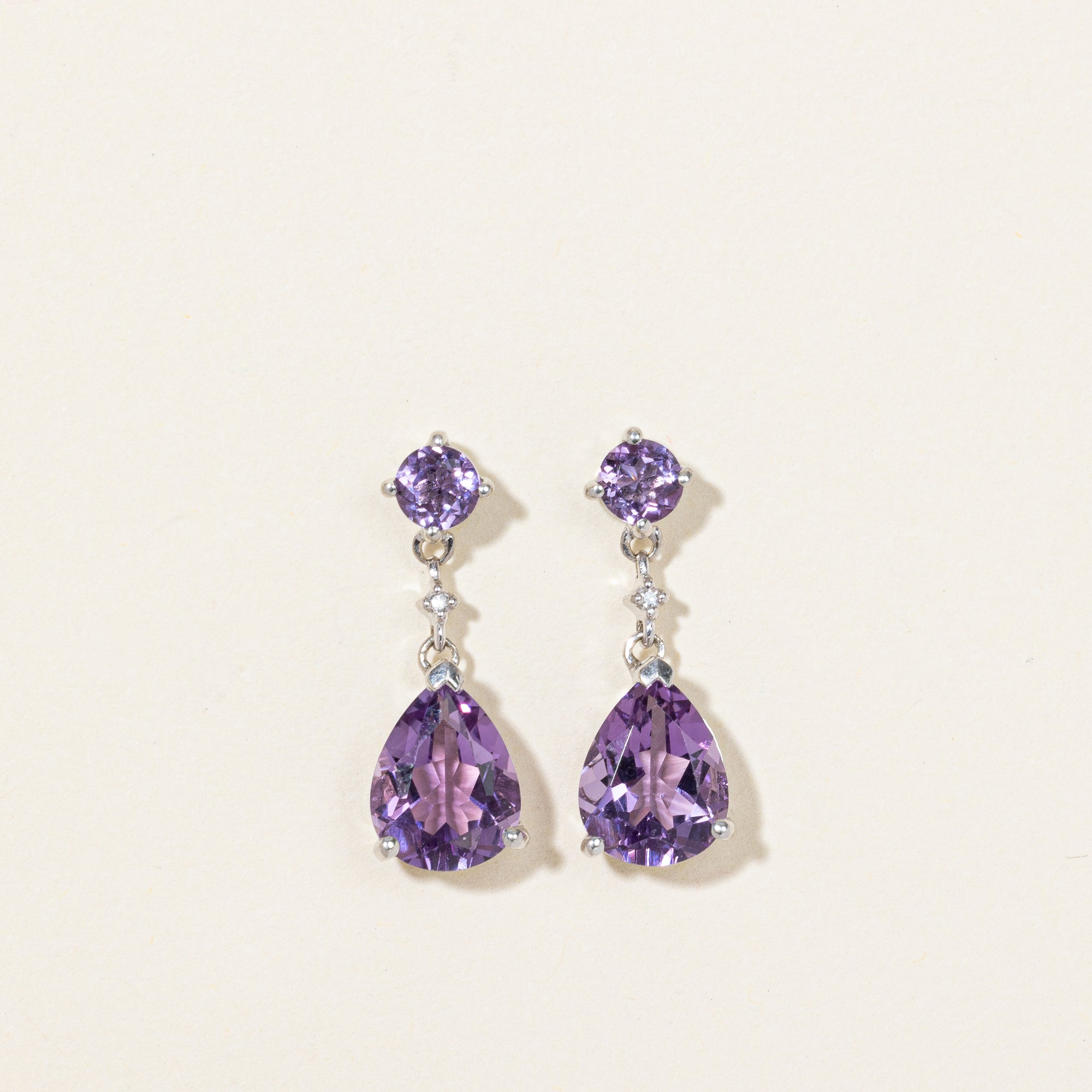 Amethyst Drop Earrings | 3.00ctw |