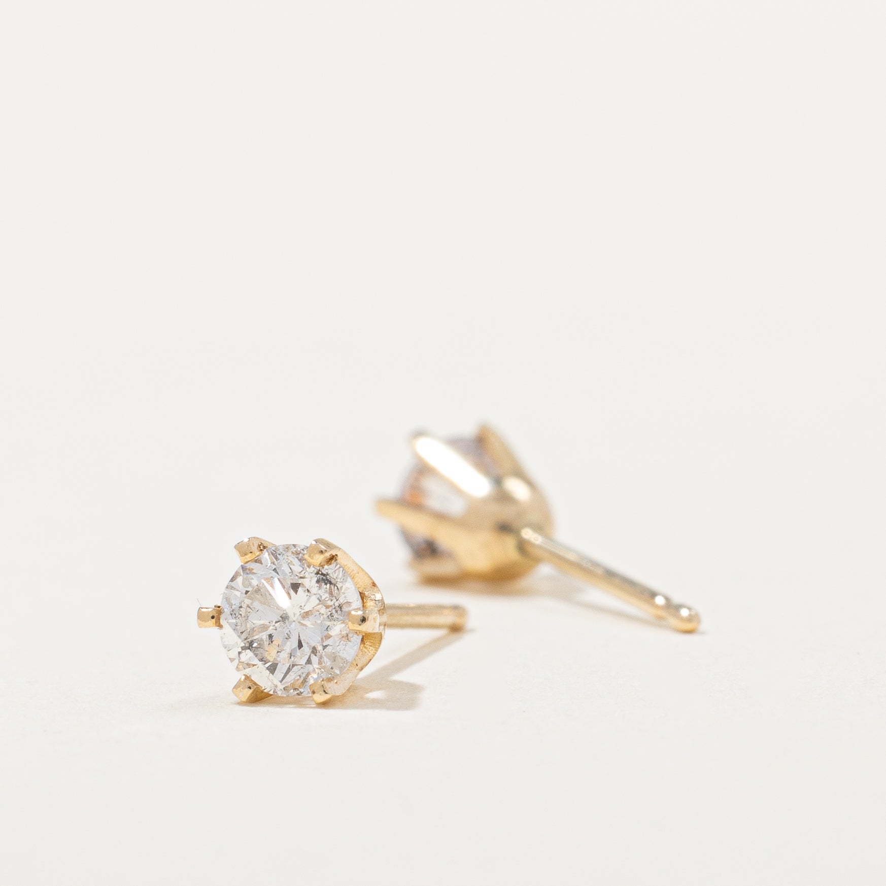 Boucles d'oreilles puces en diamant | 0,52 ct | 