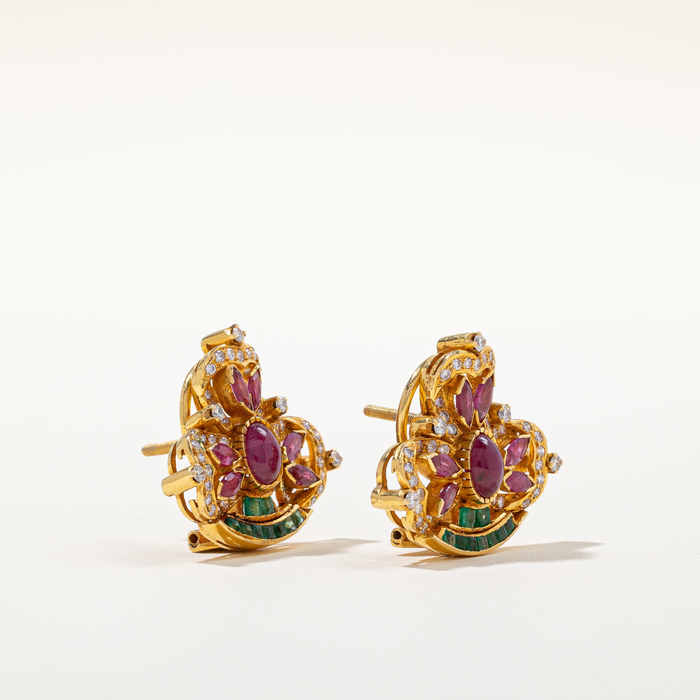 Boucles d'oreilles multi-pierres | 5,47 ct au total | 