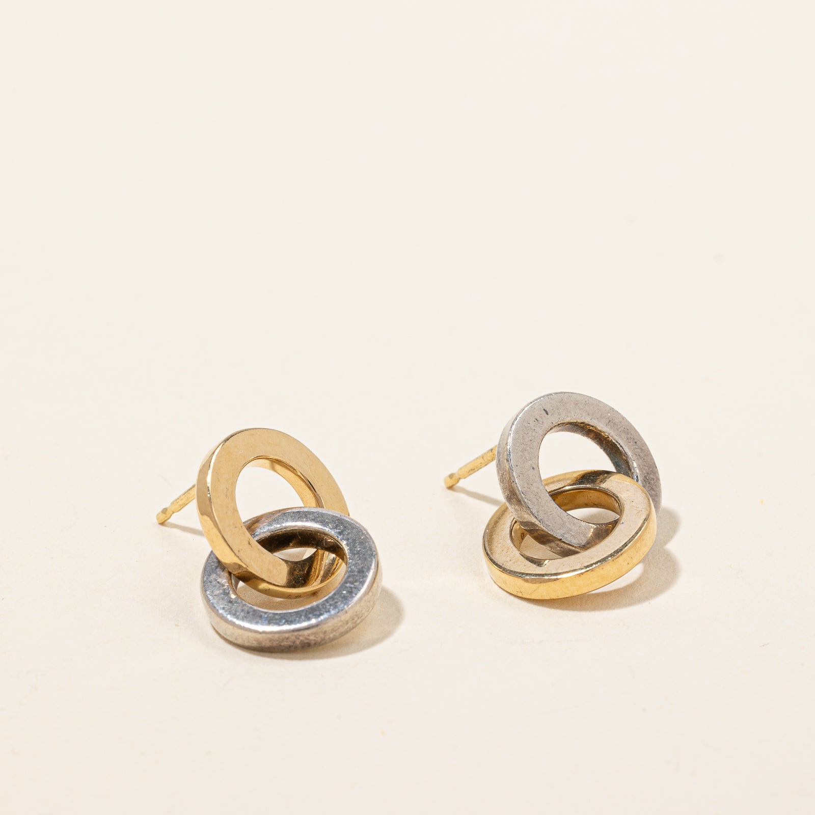 'Tiffany & Co' Two Tone Earrings