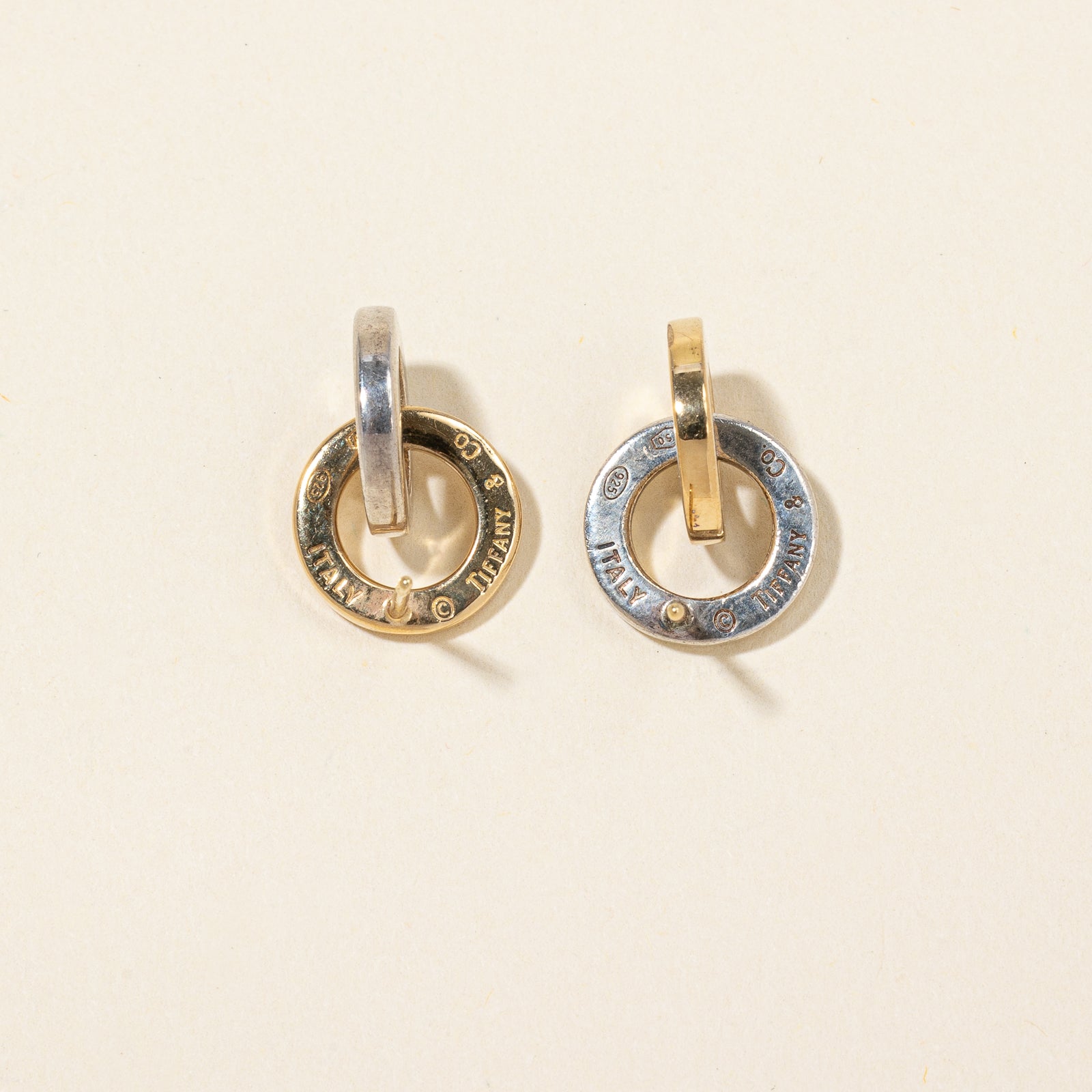 'Tiffany & Co' Two Tone Earrings