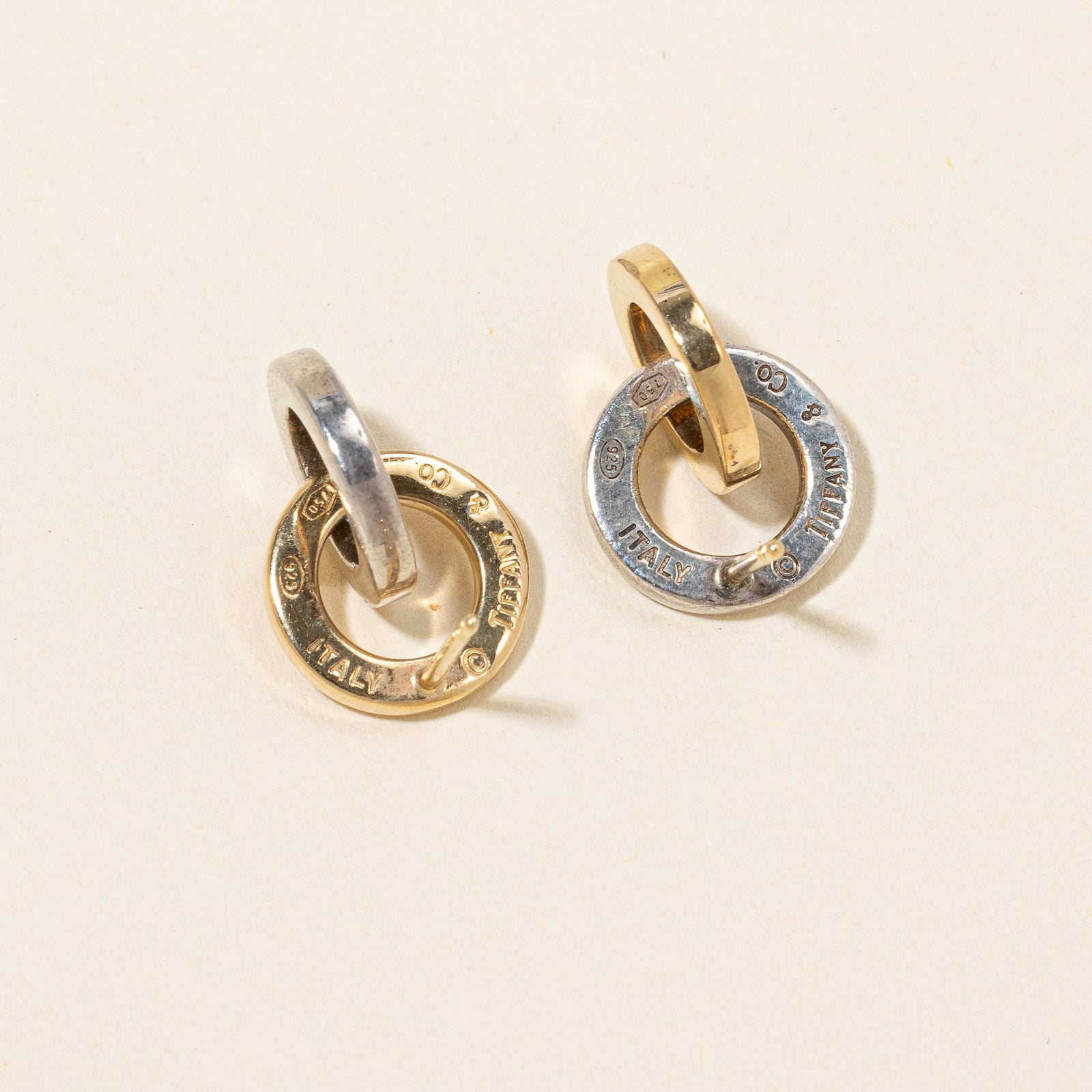 'Tiffany & Co' Two Tone Earrings