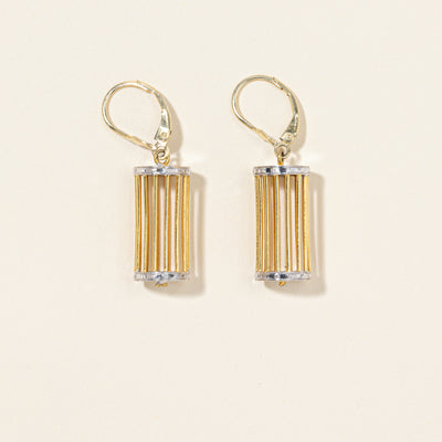 Two Tone Cage Earrings |