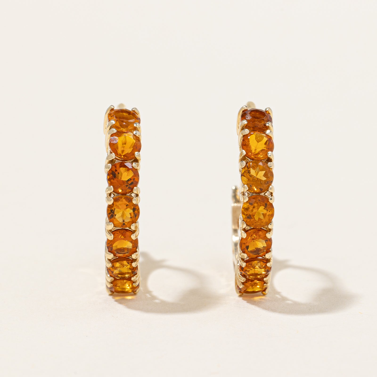 Citrine Hoop Earrings | 1.25ctw |