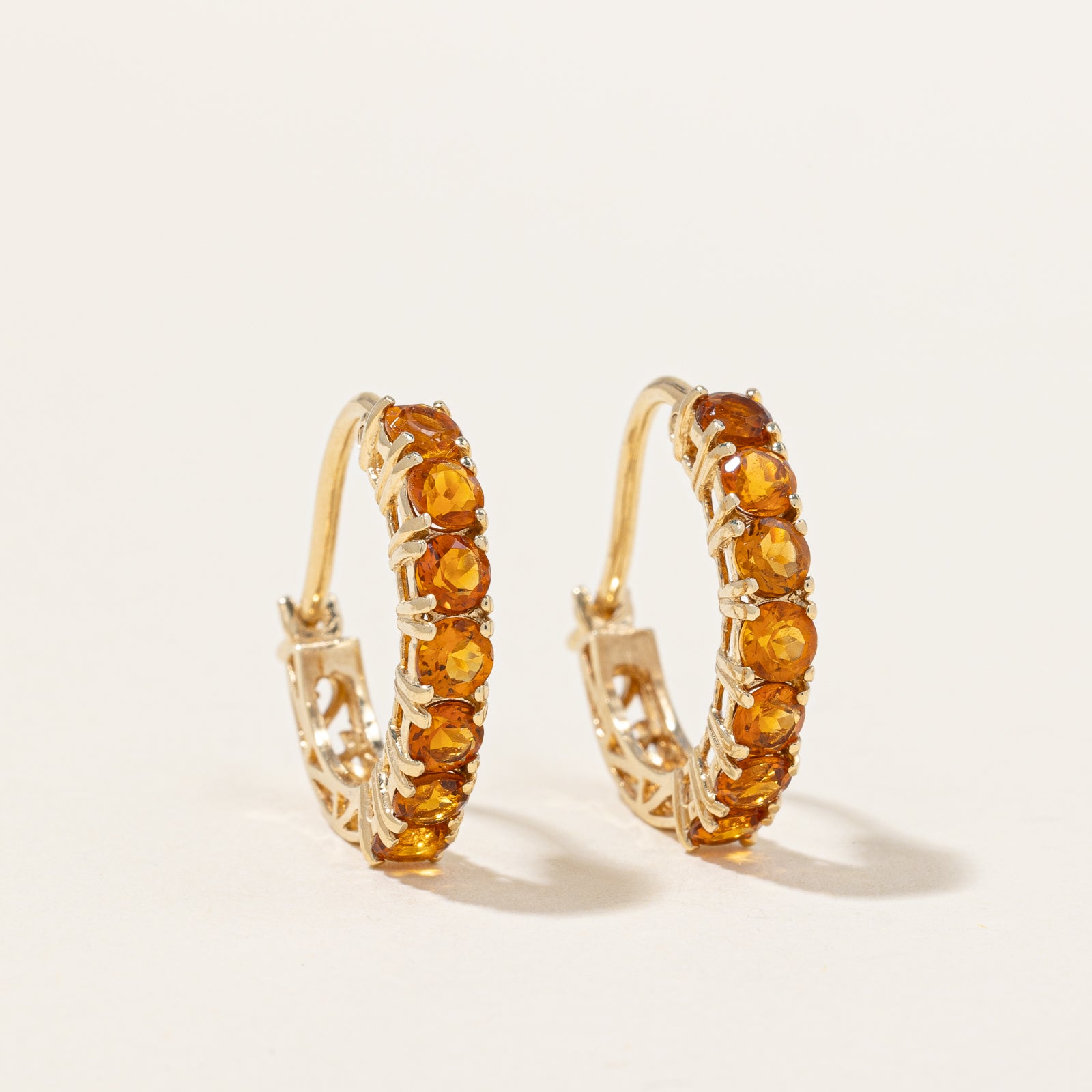 Citrine Hoop Earrings | 1.25ctw |