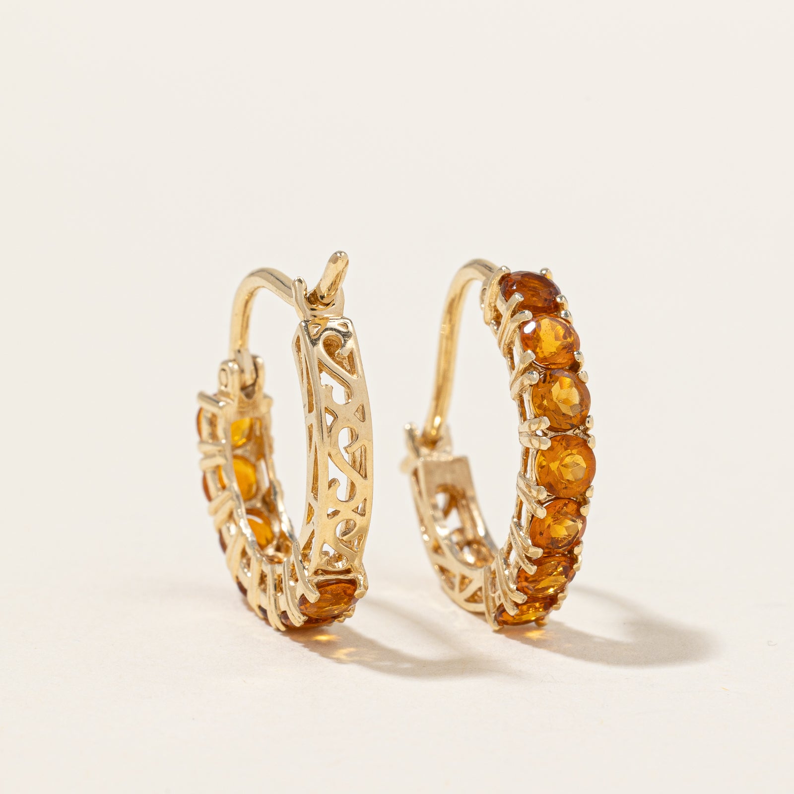 Citrine Hoop Earrings | 1.25ctw |