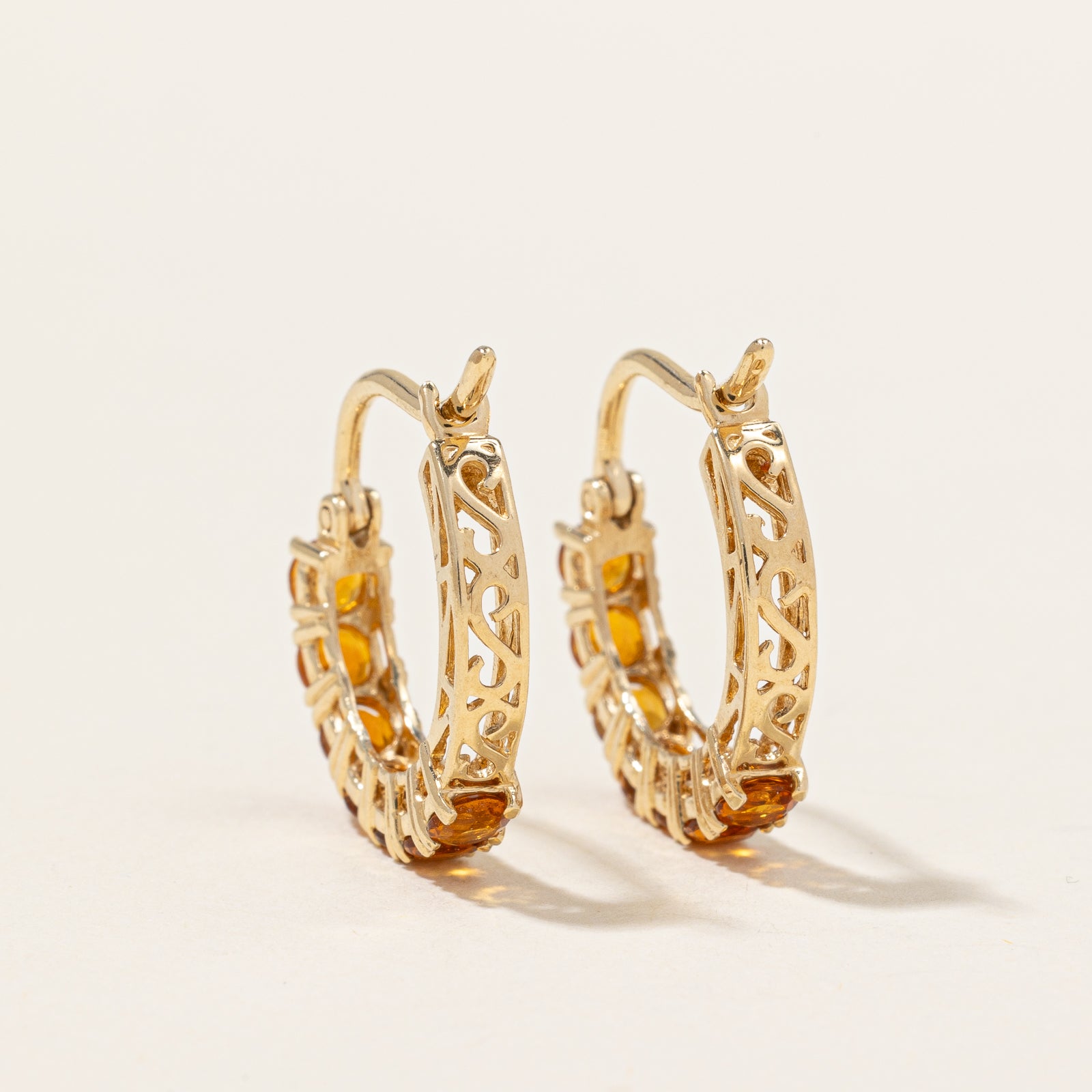 Citrine Hoop Earrings | 1.25ctw |