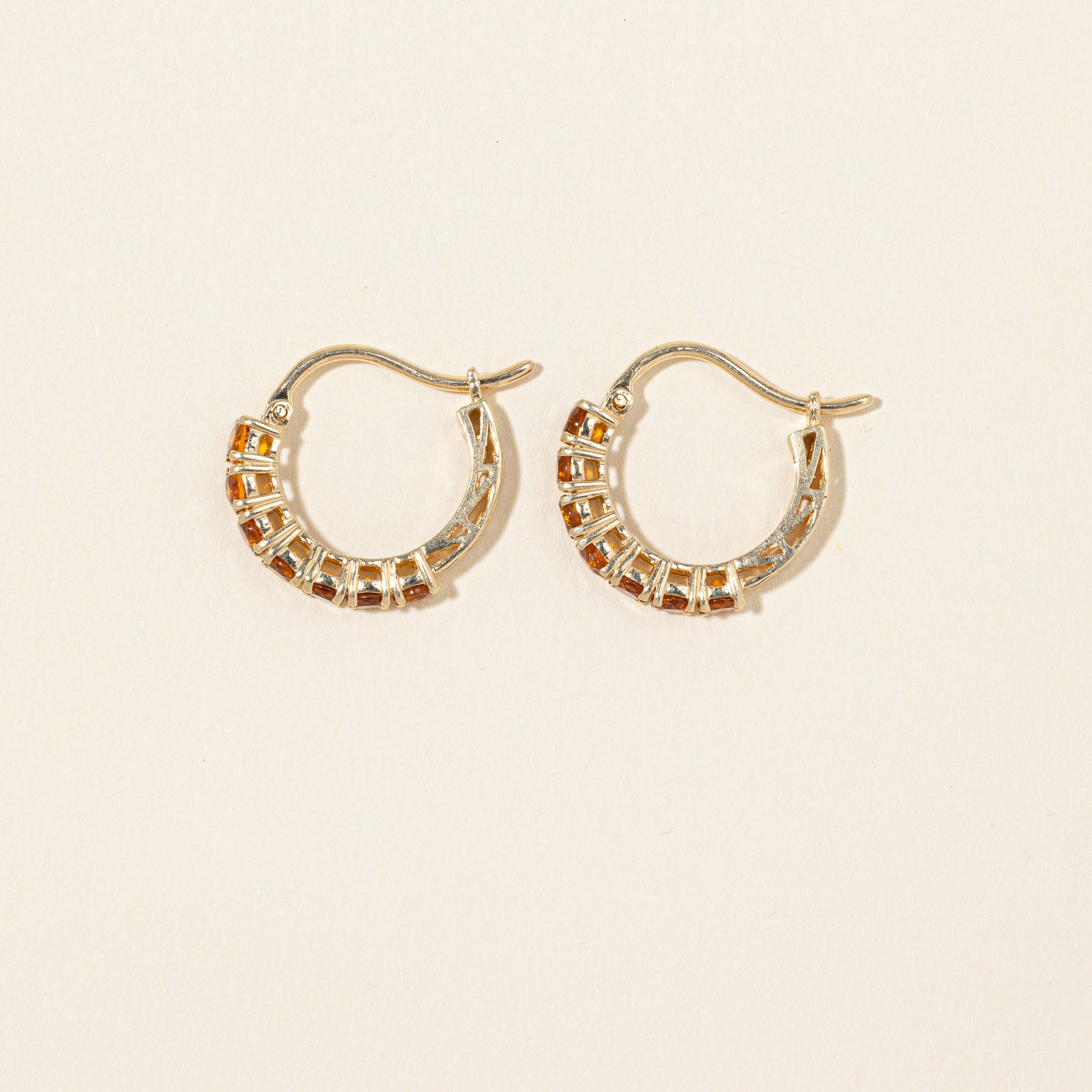 Citrine Hoop Earrings | 1.25ctw |