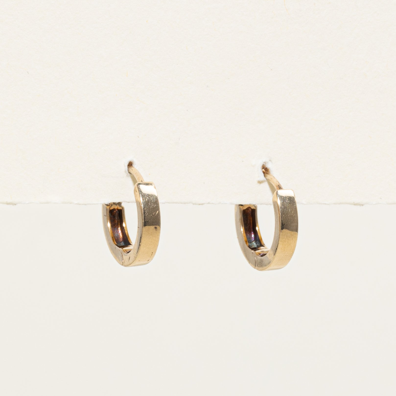 Tension Set Diamond Huggie Earrings