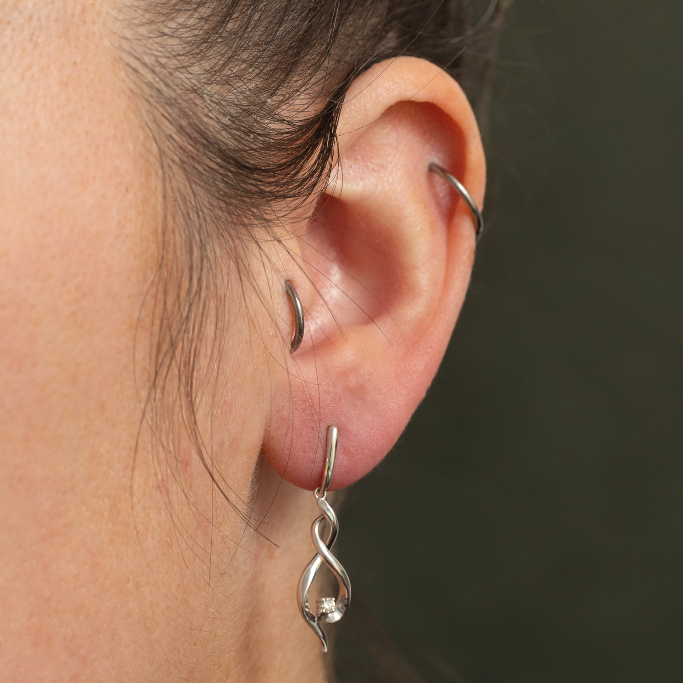 Infinity Twist Drop Earrings