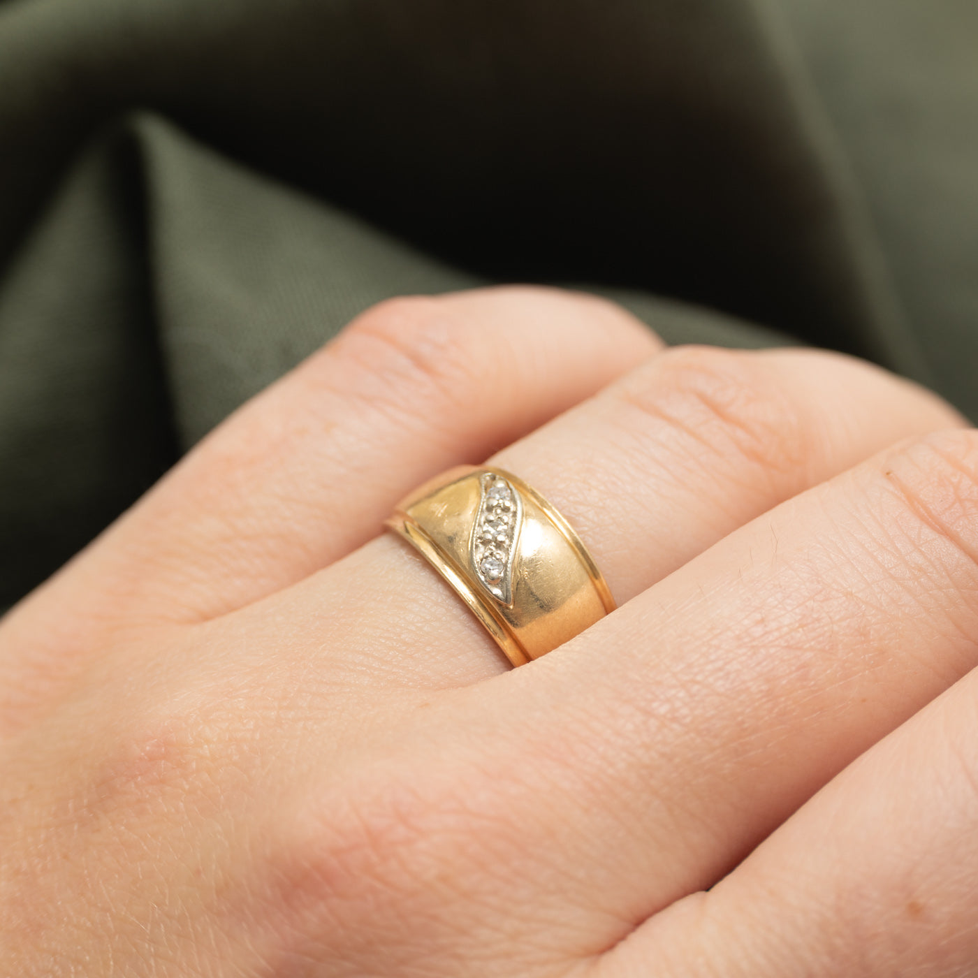 Three Stone Diamond Waterfall Band | SZ 6.25