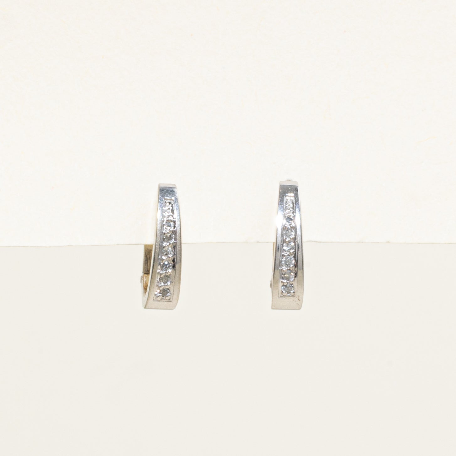 Diamond Huggie Earrings