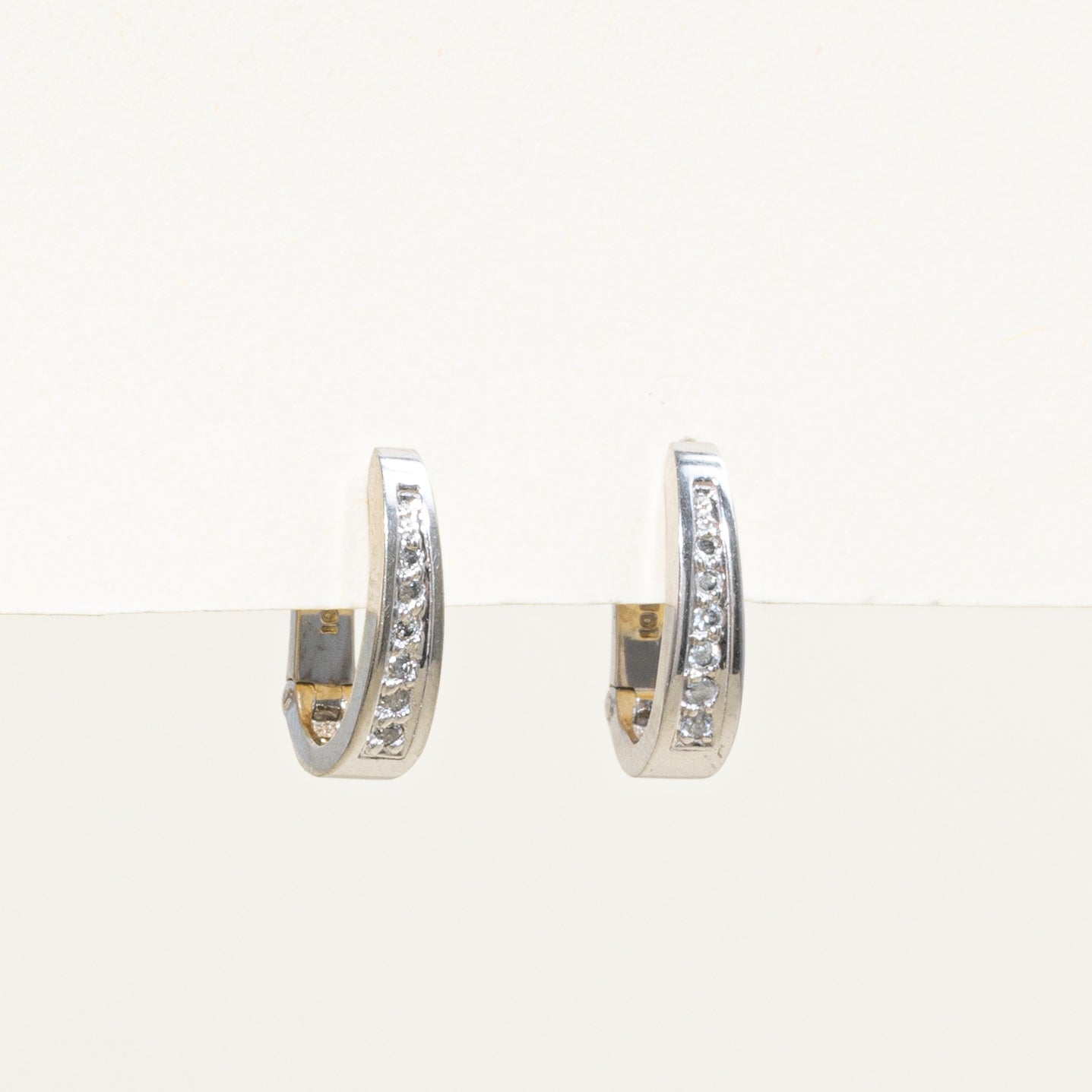 Diamond Huggie Earrings