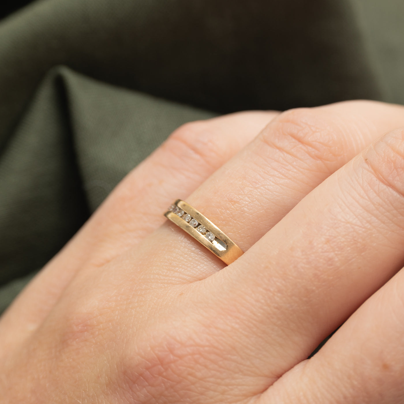 Channel Set Semi Eternity Diamond Band | SZ 7