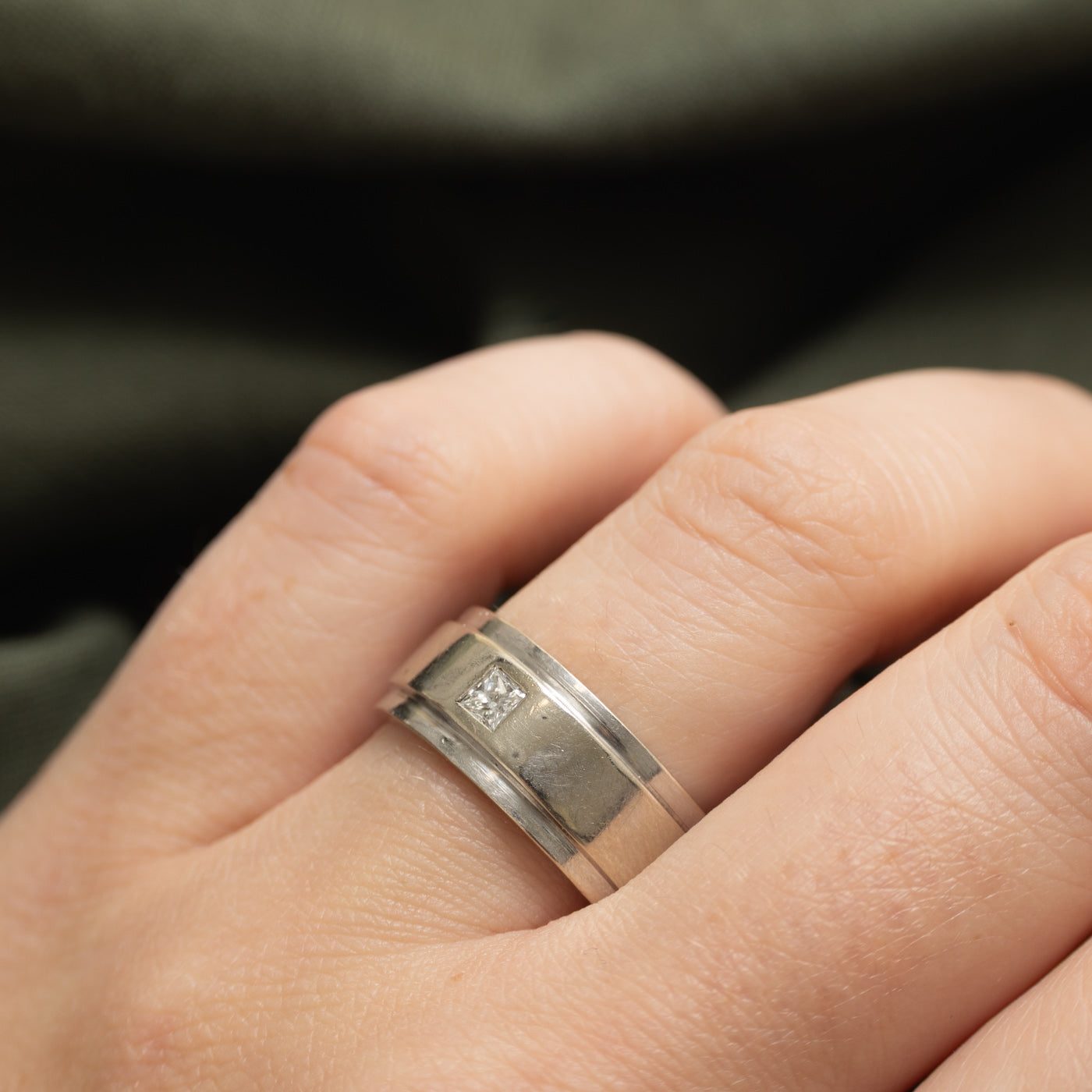 Flush Set Princess Cut Diamond Band | 8.15mm | SZ 8.75