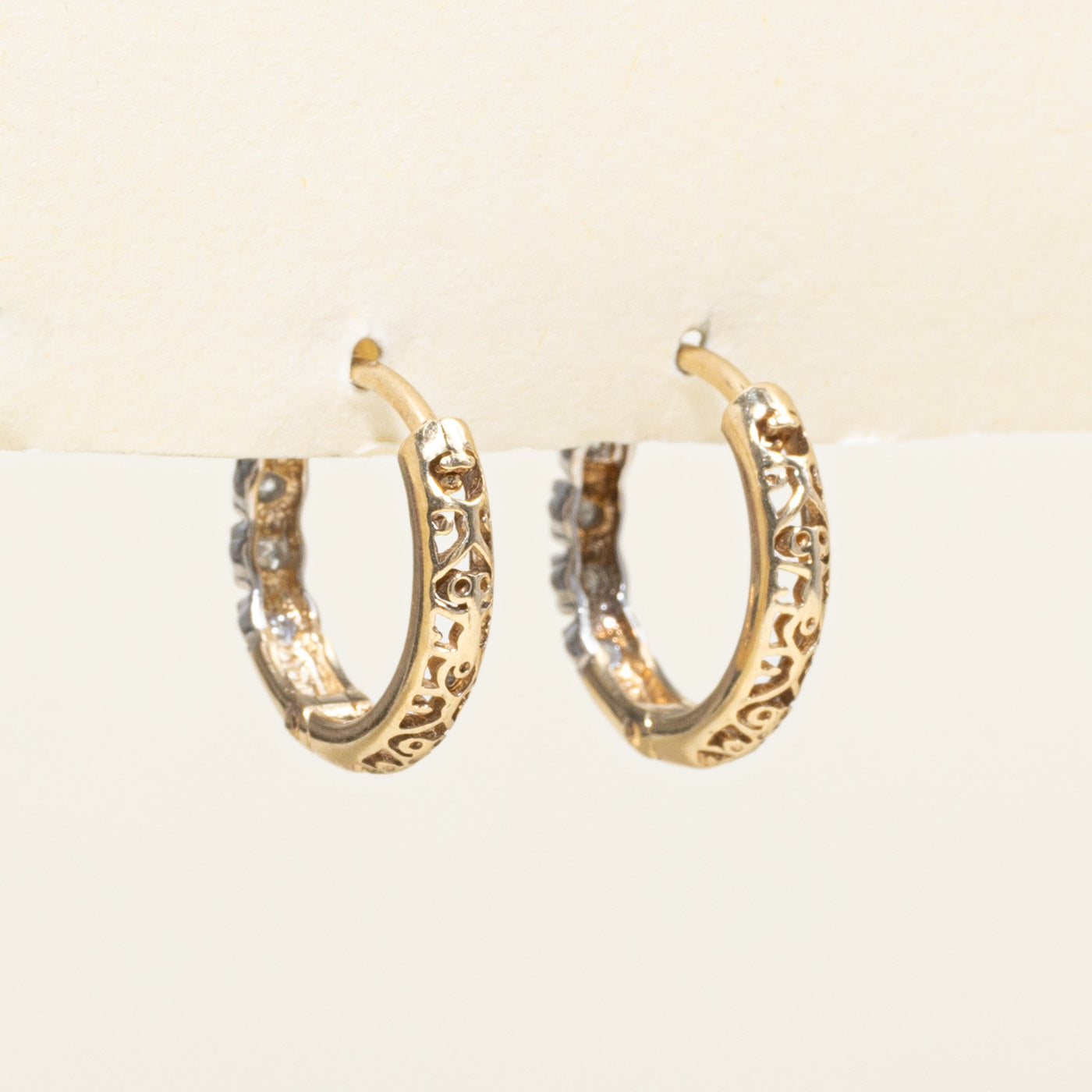 Diamond Hoop Earrings