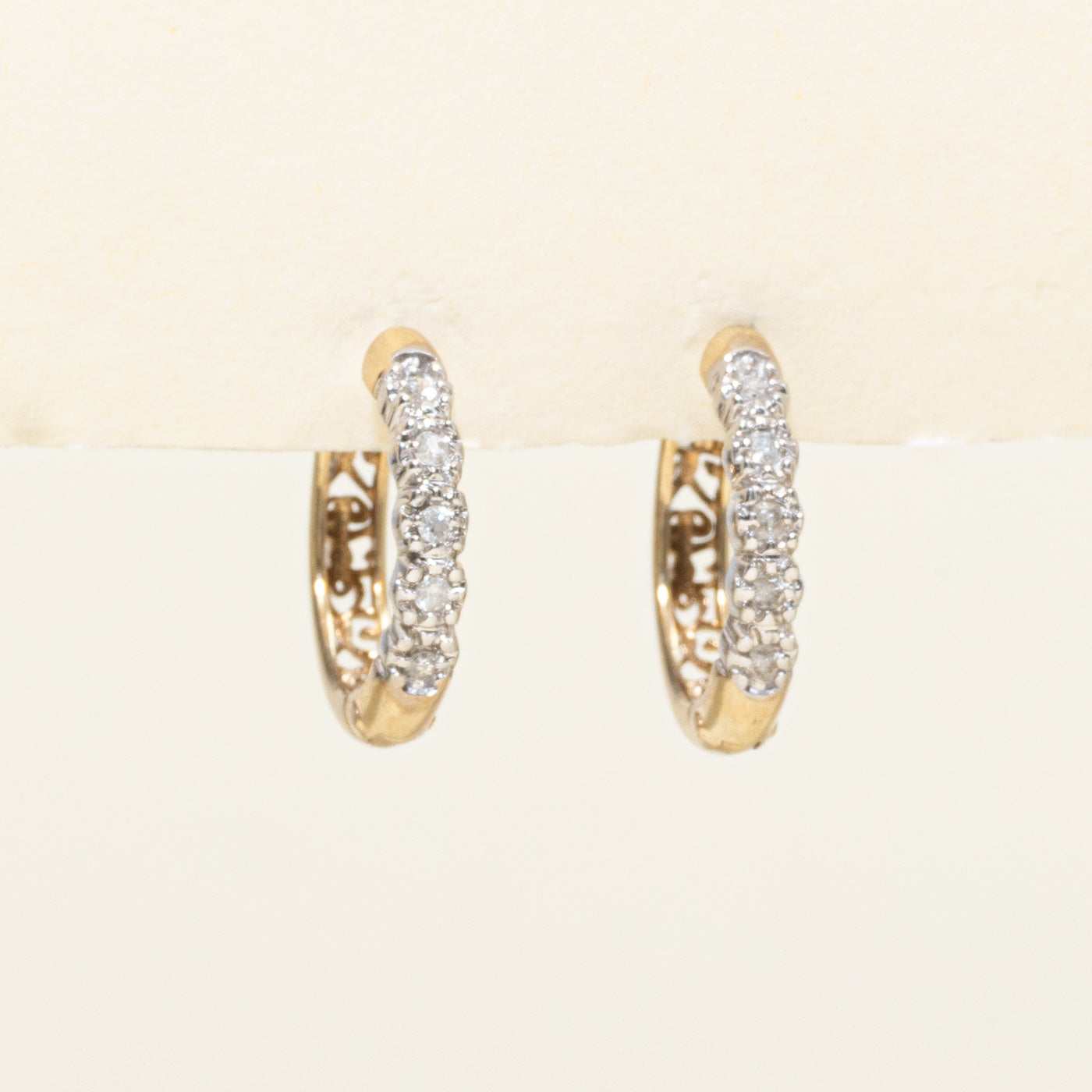 Diamond Hoop Earrings