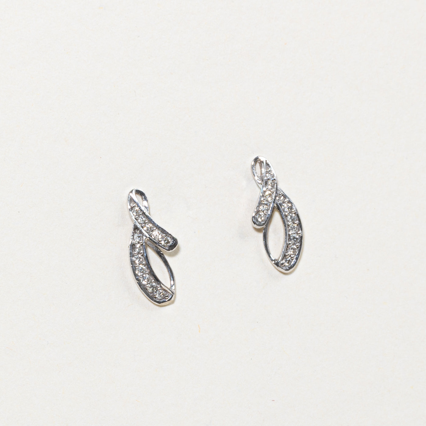 Pave Set Diamond Stud Earrings