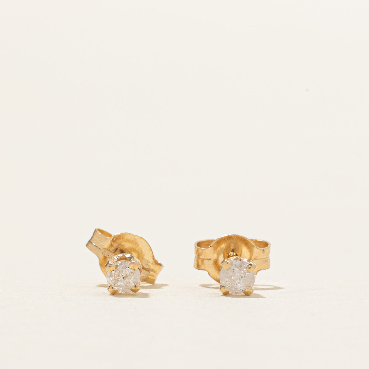 Solitaire Diamond Stud Earrings