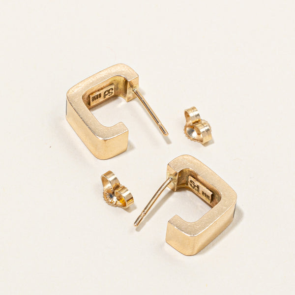 Onyx Inlay Square Earrings | 0.50ctw |