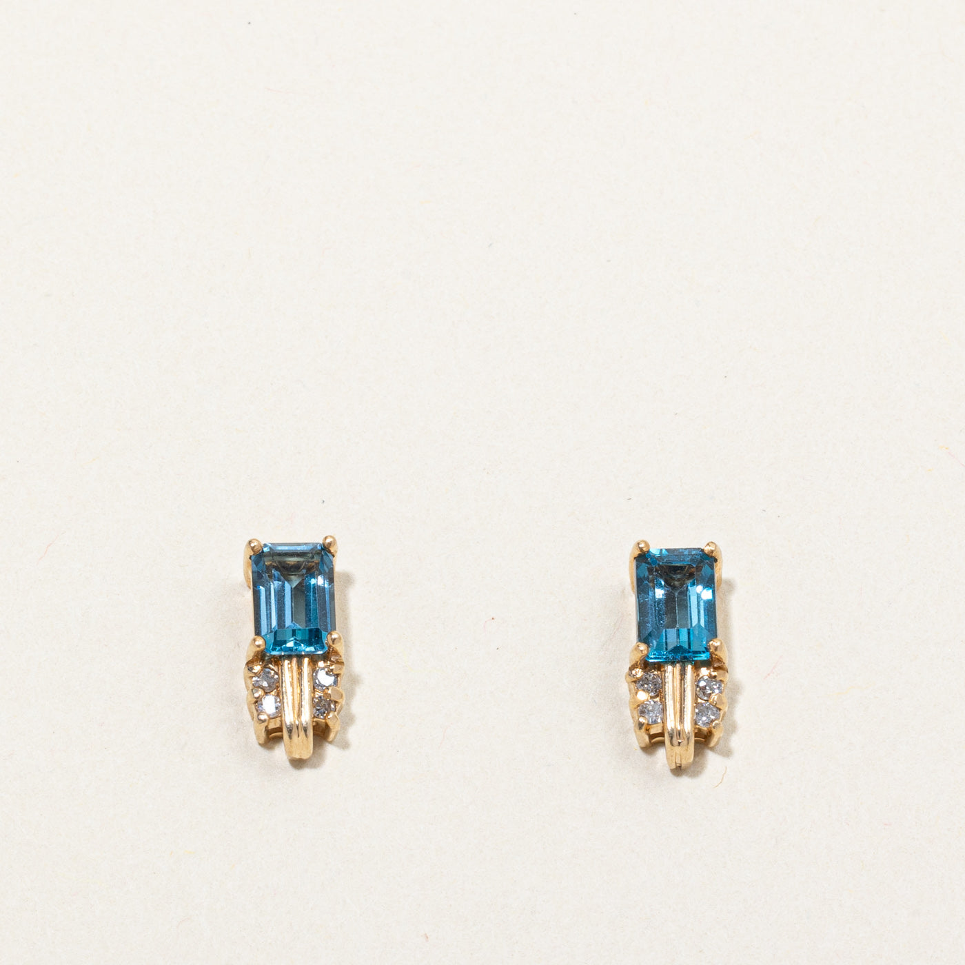 Topaz & Diamond Earrings | 1.20ctw, 0.04ctw |