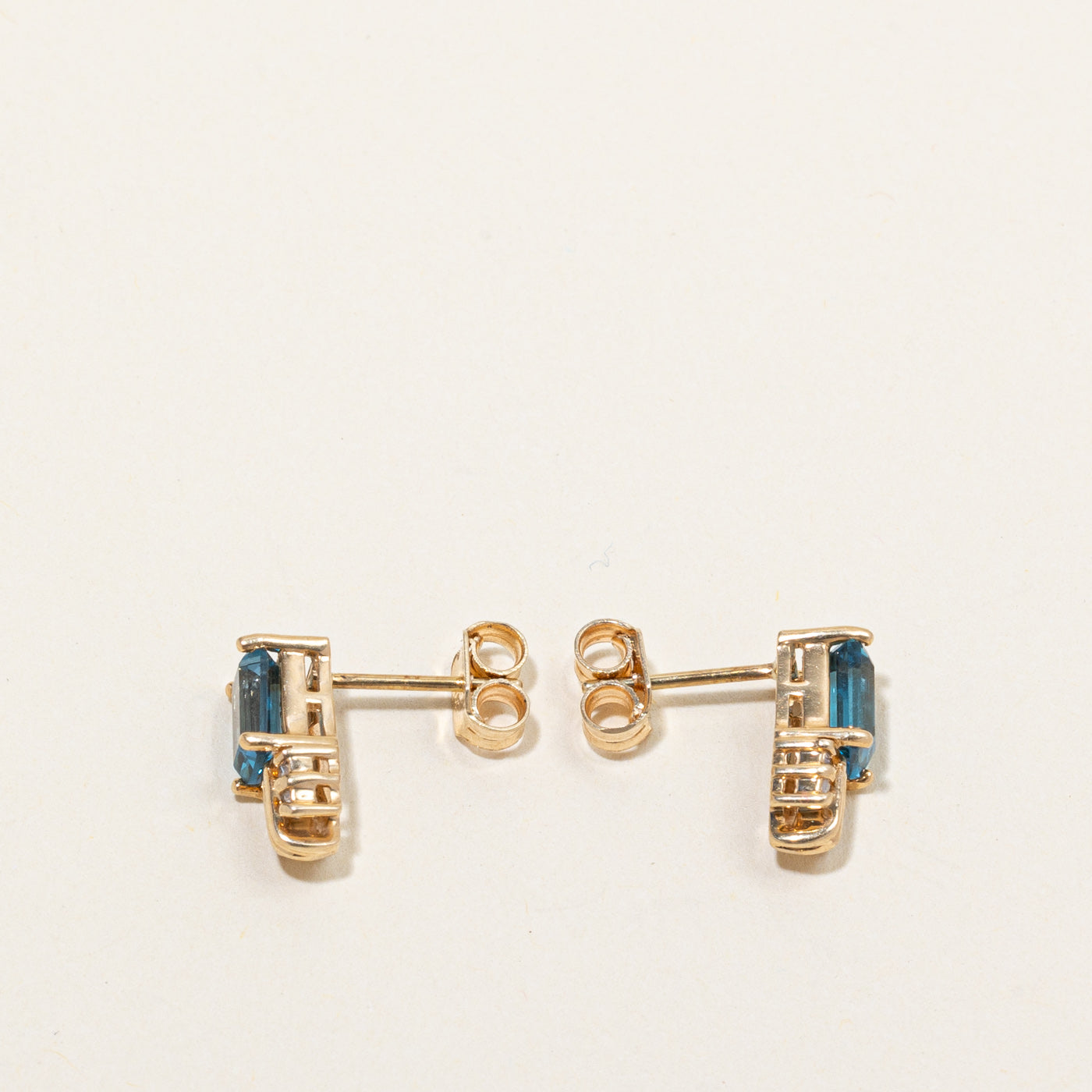 Topaz & Diamond Earrings | 1.20ctw, 0.04ctw |