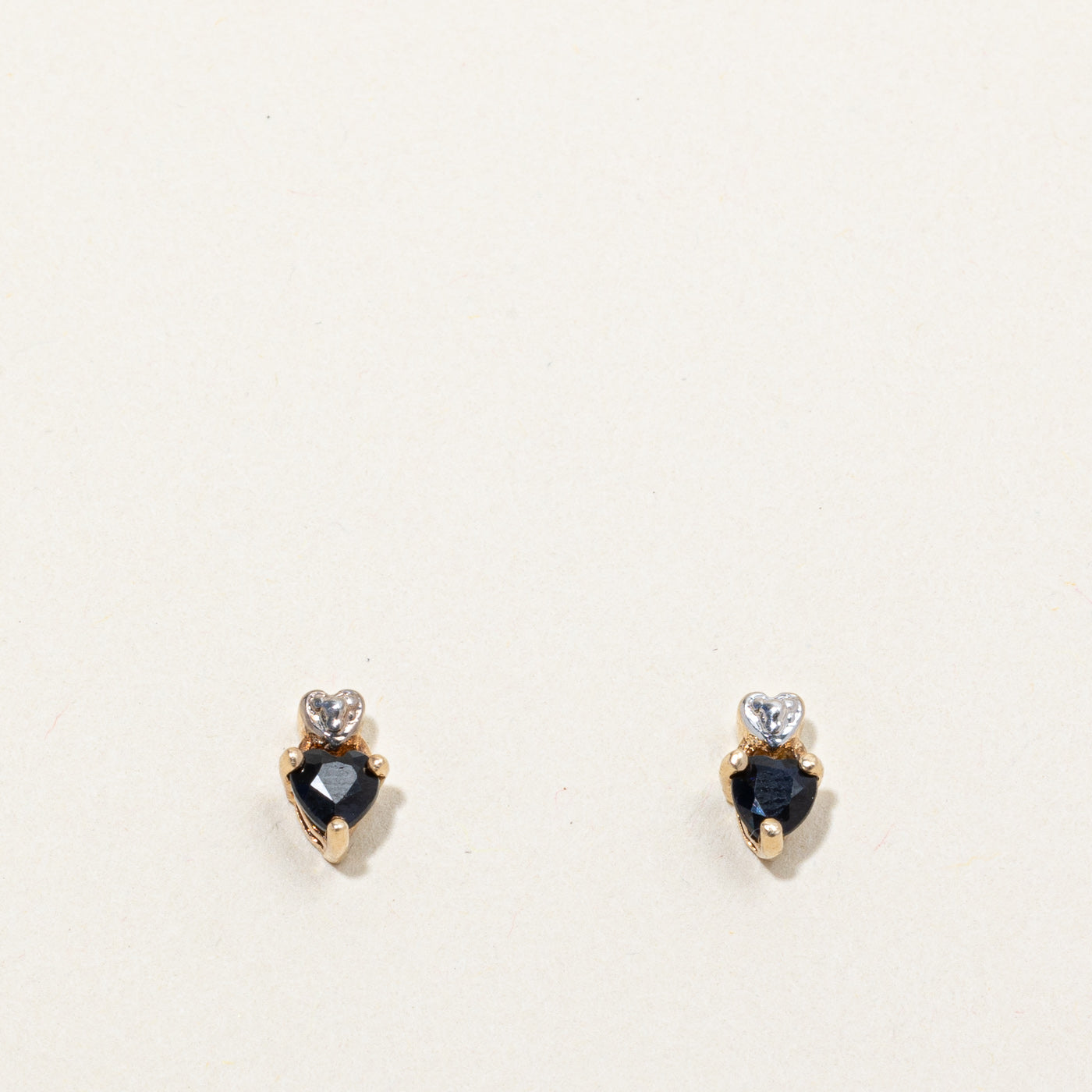 Onyx Heart Stud Earrings | 0.40ctw |