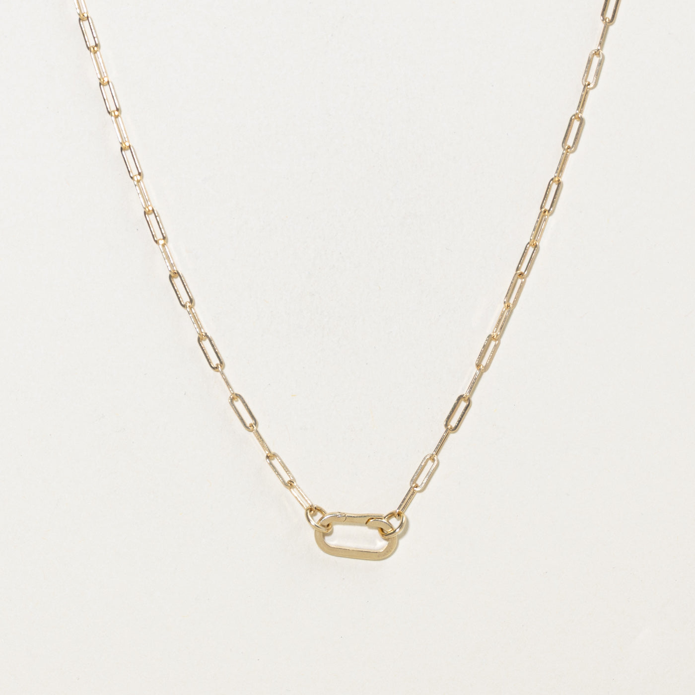 '100 Ways' 14k Yellow Gold Paperclip Charm Necklace | 21"