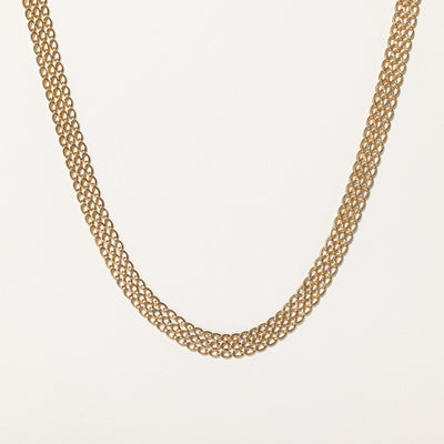 Italian 10k Yellow Gold Mesh Chain | 17