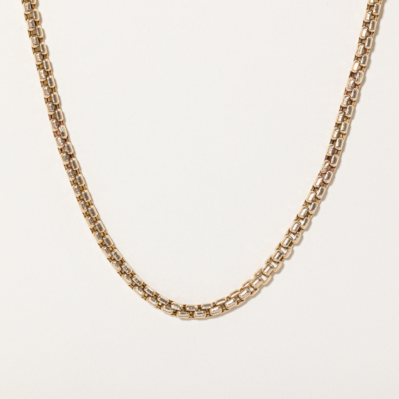 10k Yellow Gold Rounded Box Link Chain | 22" |