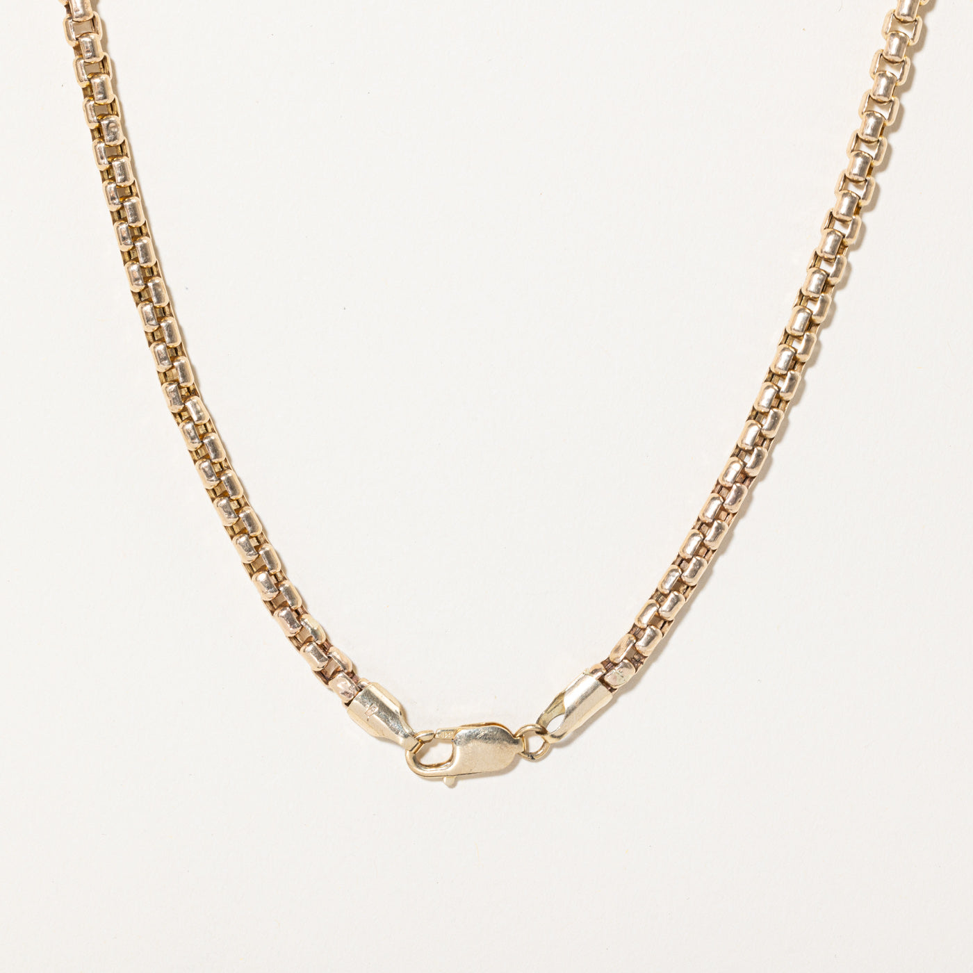 10k Yellow Gold Rounded Box Link Chain | 22" |