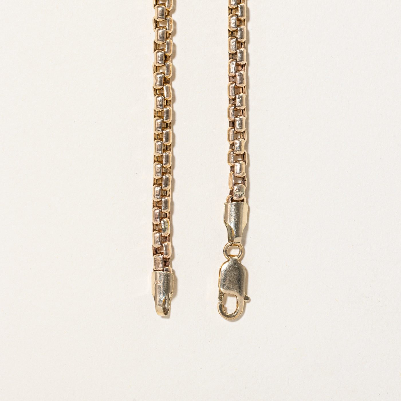 10k Yellow Gold Rounded Box Link Chain | 22" |