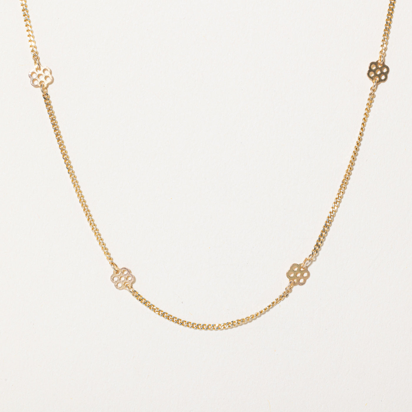 Collier à maillons nid d'abeille en or jaune 10 carats | 40,6 cm | 