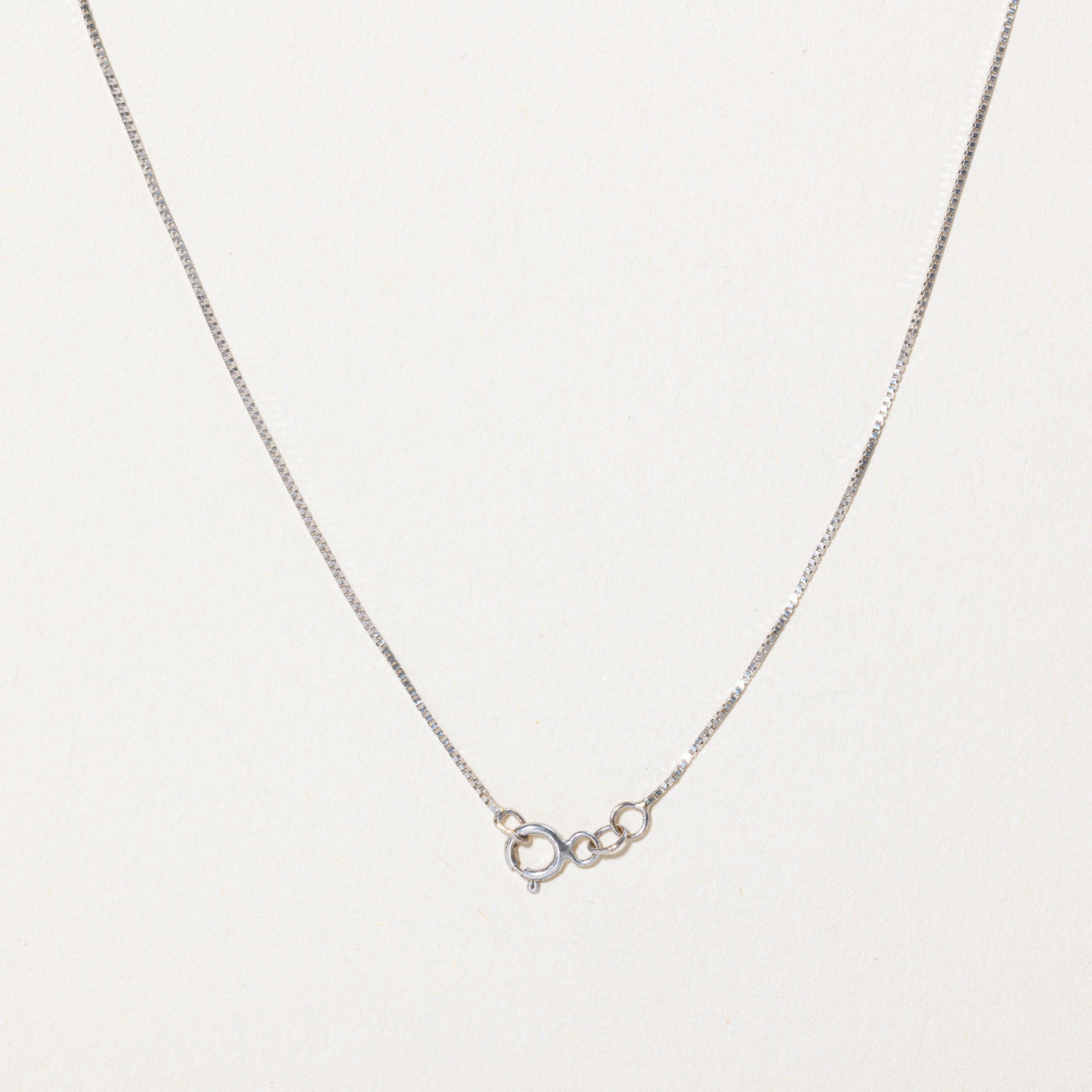 14k White Gold Box Link Chain | 19" |