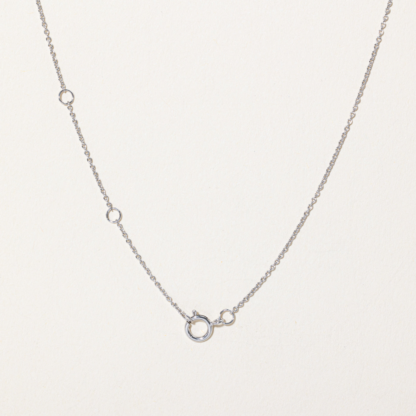 10k White Gold Rolo Link Chain | 17"-18" |