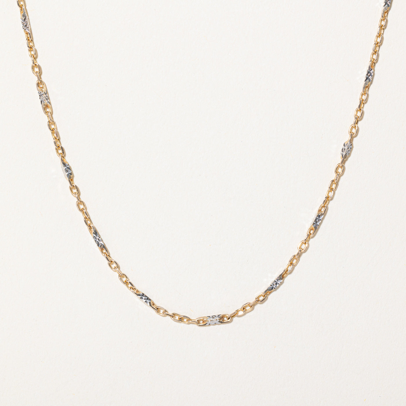 10k Two Tone Gold Chain | 22" |