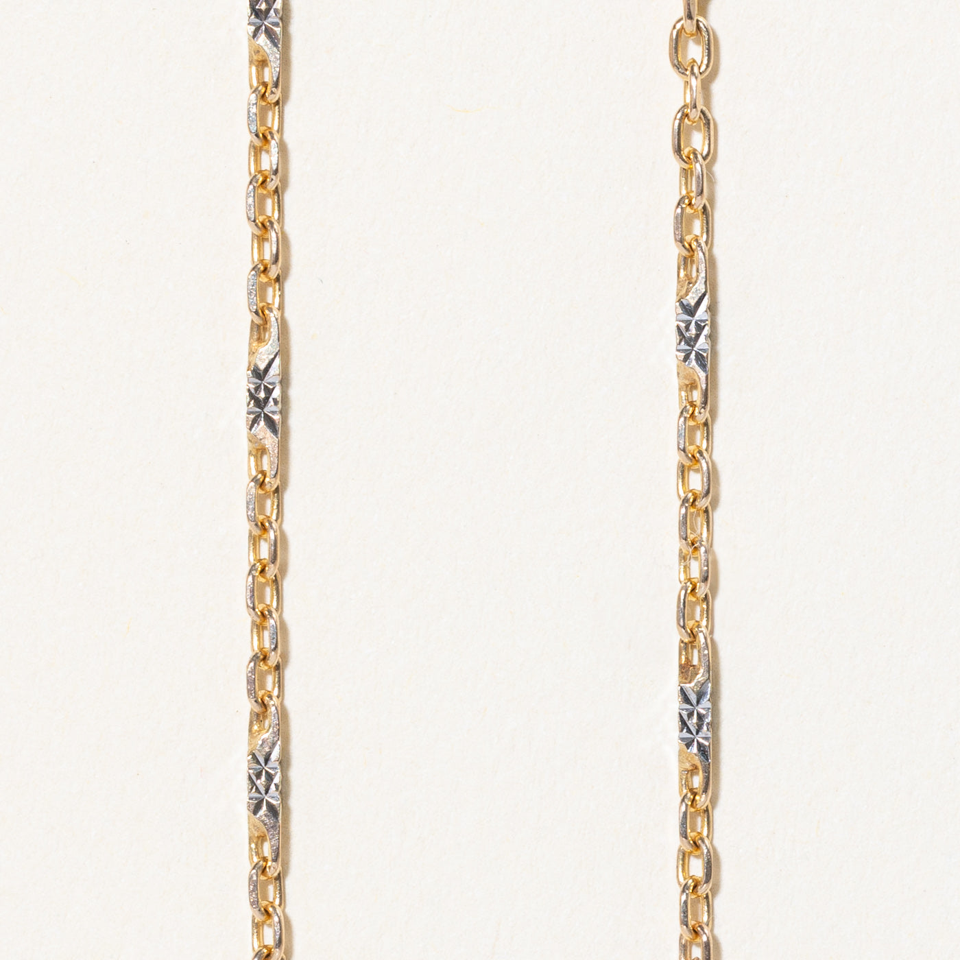 10k Two Tone Gold Chain | 22" |