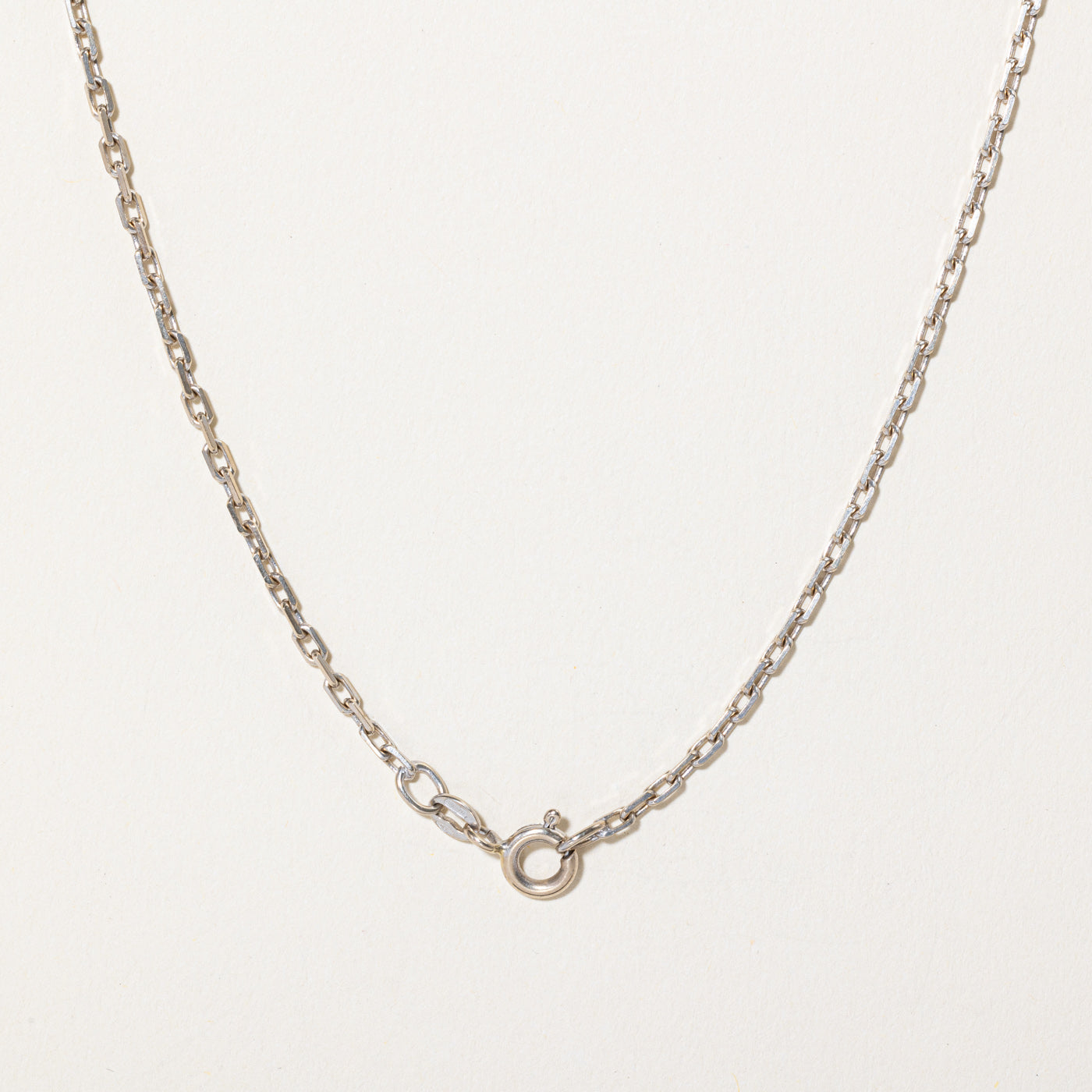 18k White Gold Knife Edge Cable Chain | 20" |