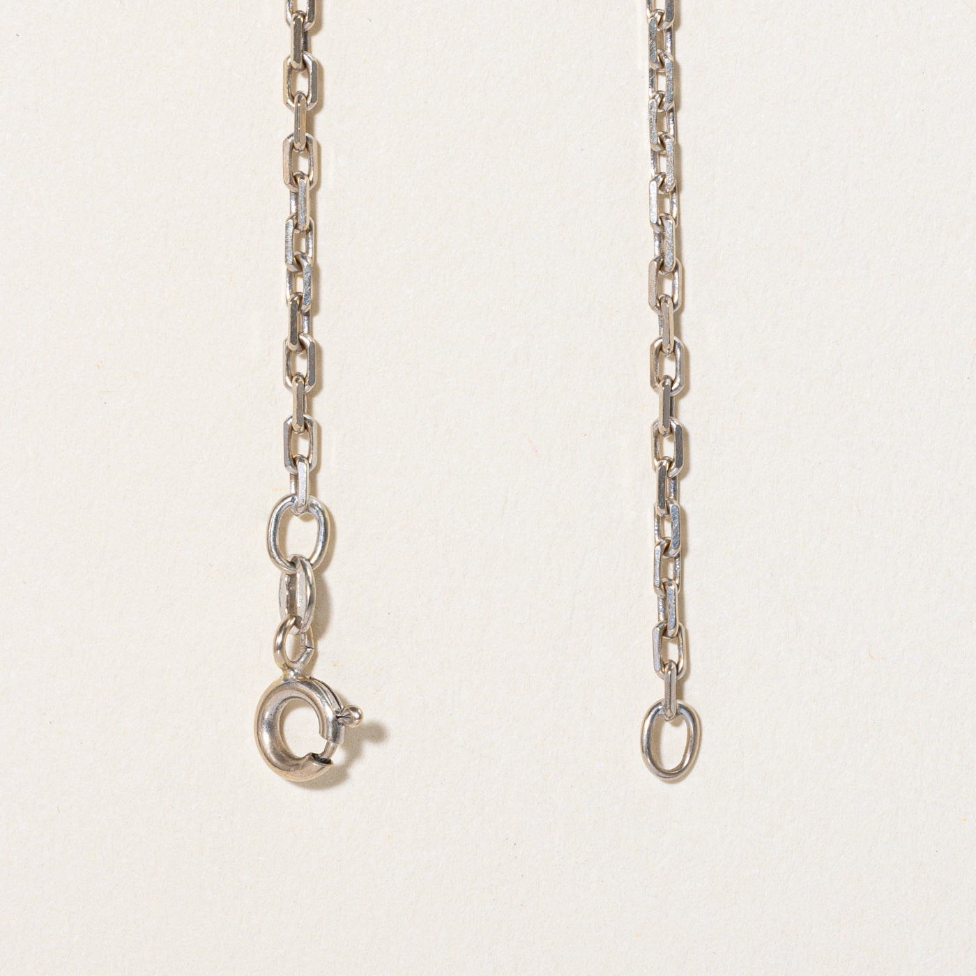 18k White Gold Knife Edge Cable Chain | 20" |