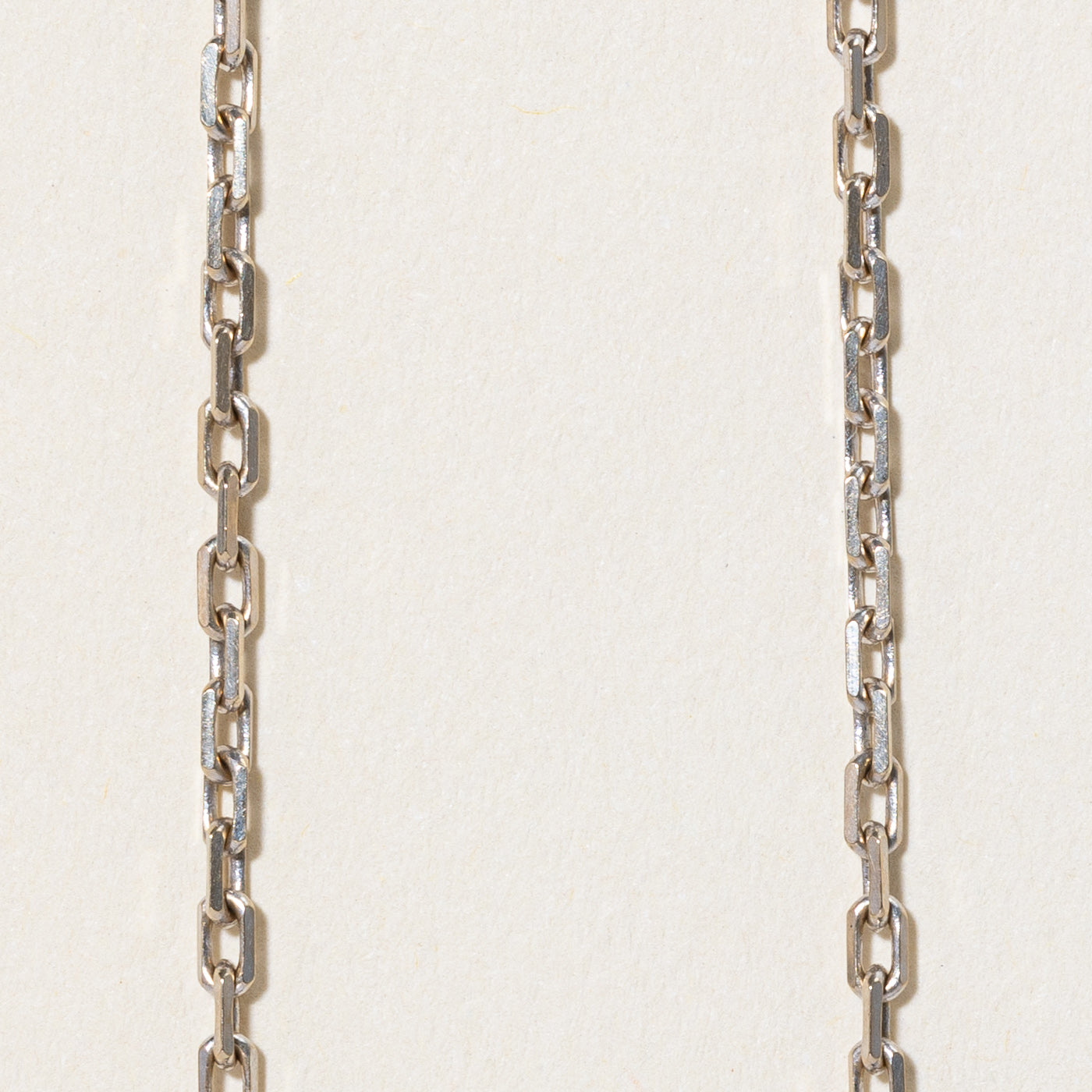18k White Gold Knife Edge Cable Chain | 20" |