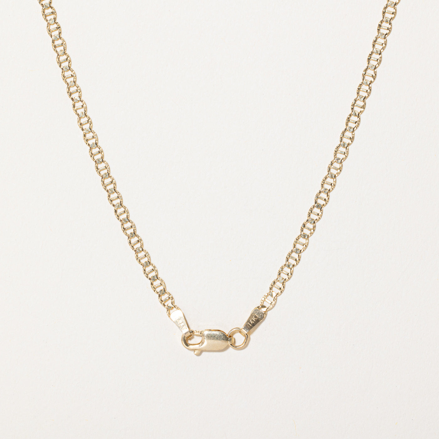 14k Yellow Gold Textured Anchor Link Chain | 22" |
