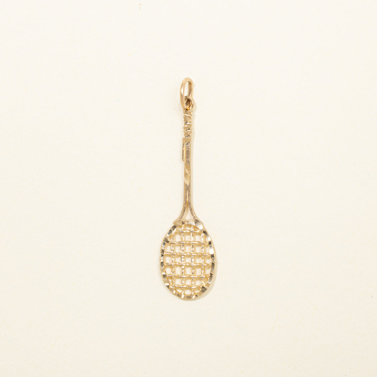 10k Yellow Gold Tennis Racket Charm