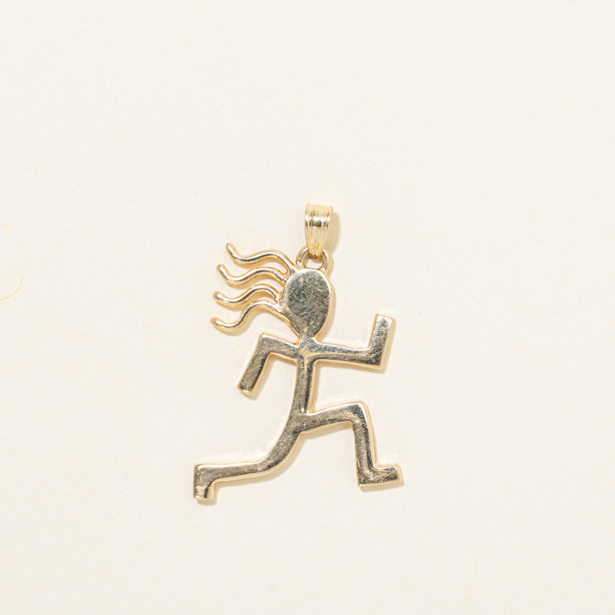 14k Yellow Gold Runner Pendant