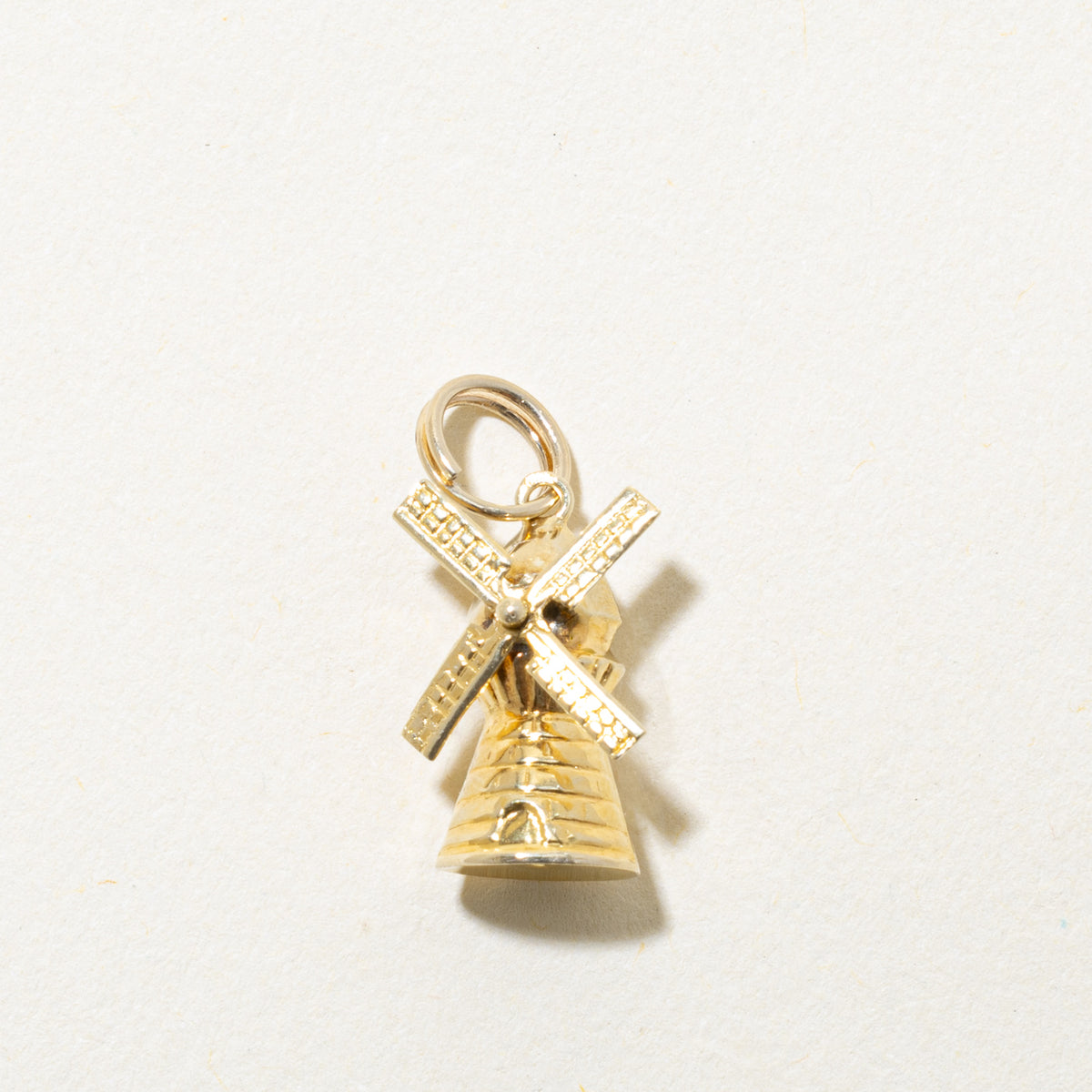 14k Yellow Gold Windmill Charm