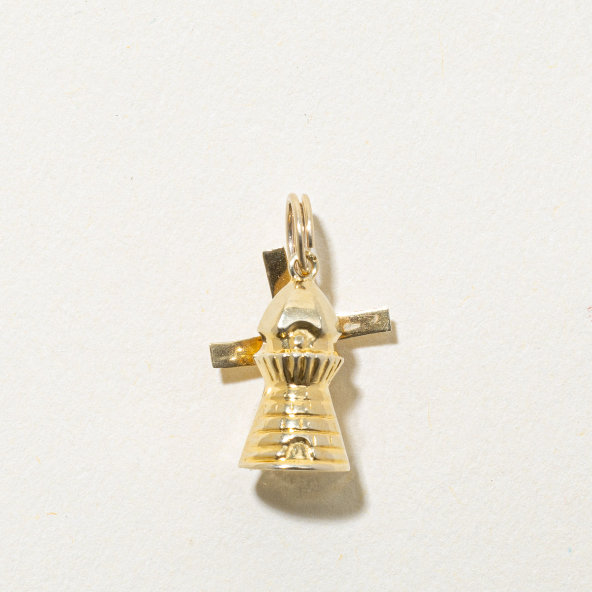14k Yellow Gold Windmill Charm