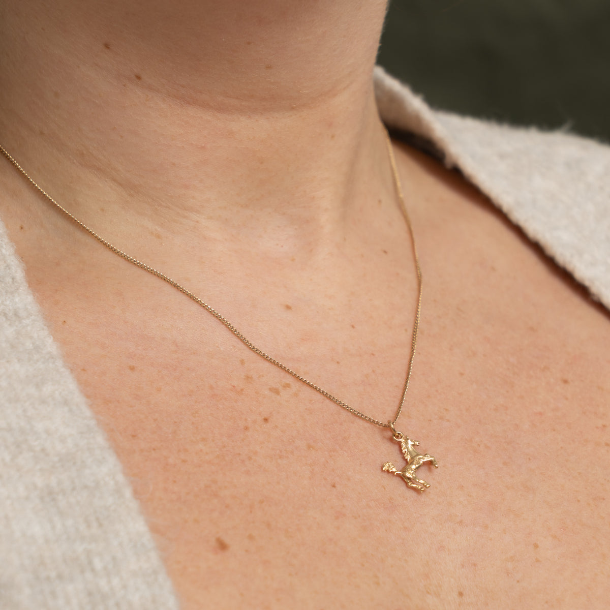 10k Yellow Gold Horse Charm