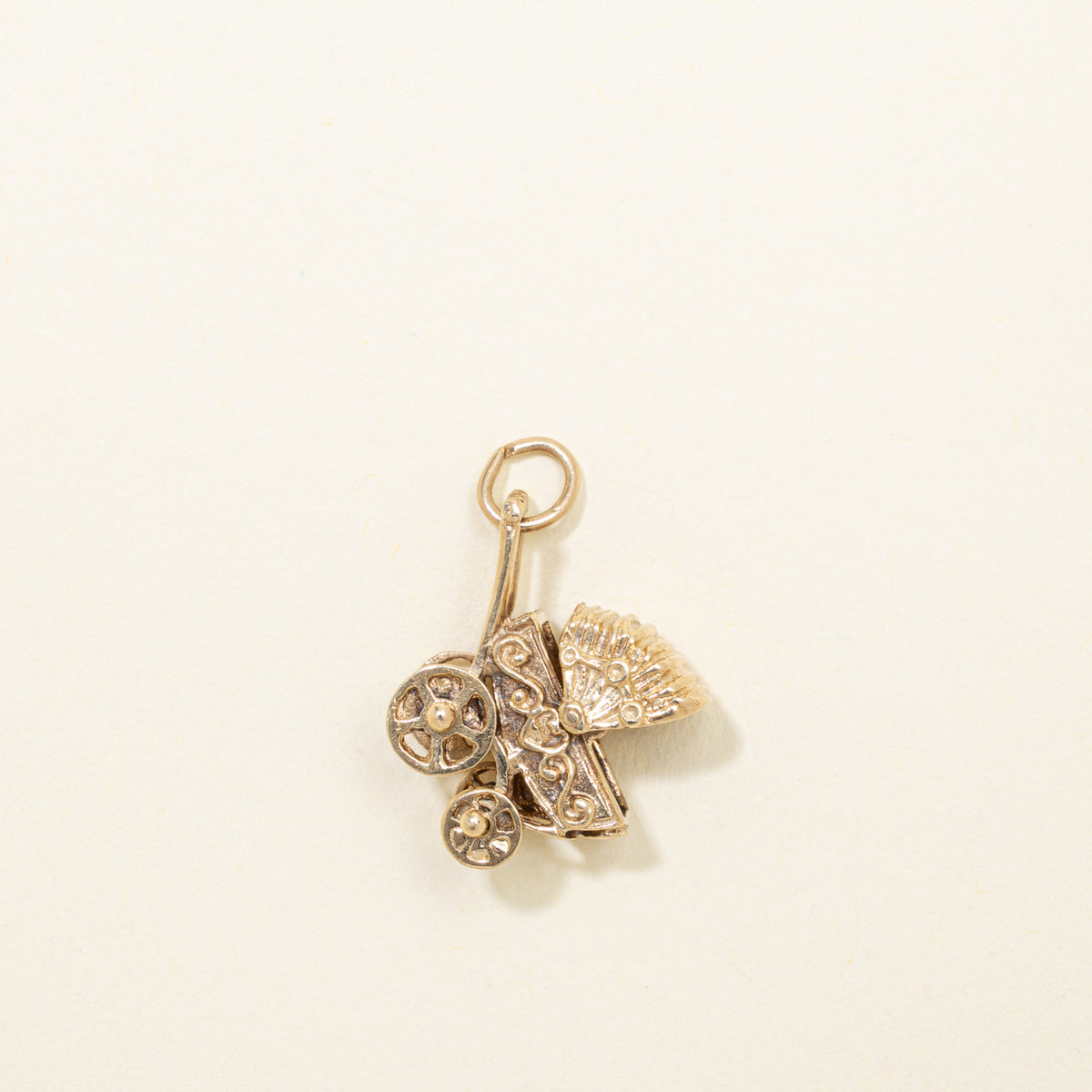 10k Yellow Gold Baby Carriage Charm